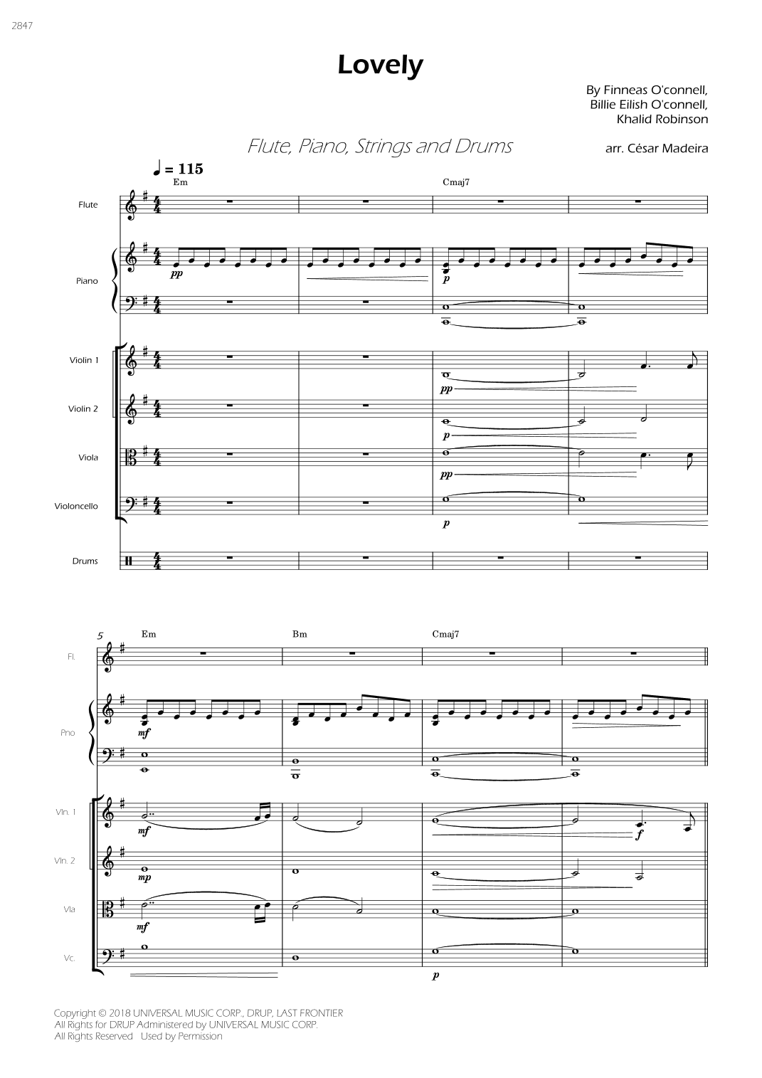 Lovely - Score Only (arr. César Madeira)
