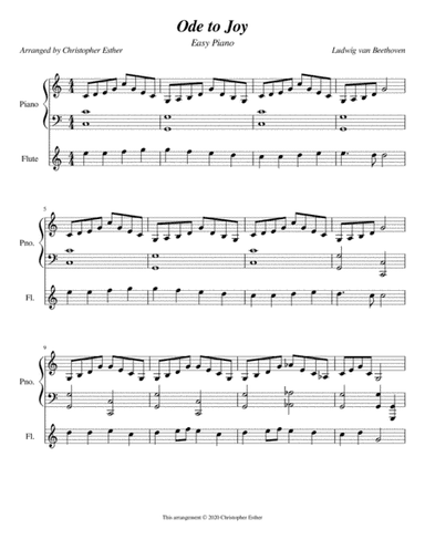 Ode to Joy (Piano and Flute) (arr. Christopher Esther)