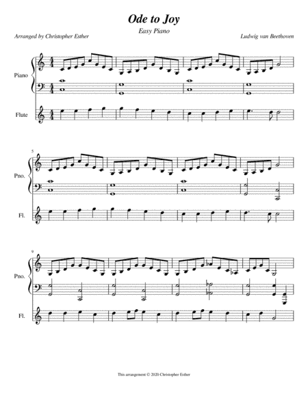 Ode to Joy (Piano and Flute) (arr. Christopher Esther)