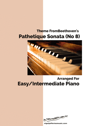 Theme From Beethoven's Pathetique Sonata arranged for easy/intermediate piano (arr. Nigel Jefferies)