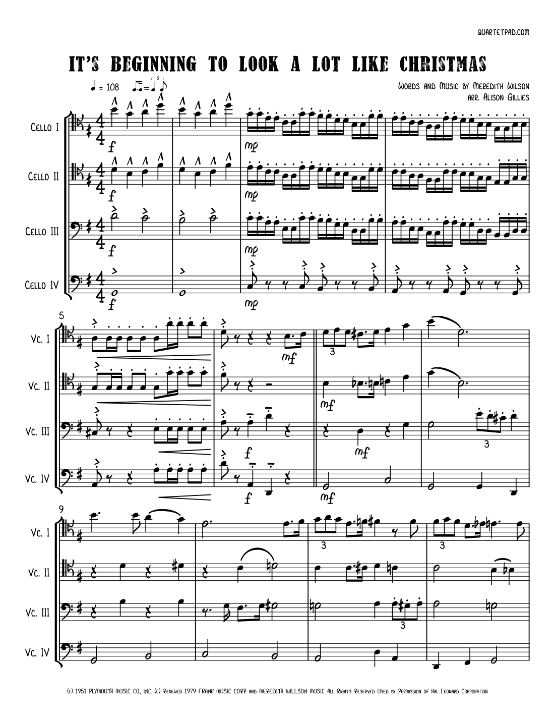 It's Beginning To Look Like Christmas (arr. Alison Gillies)