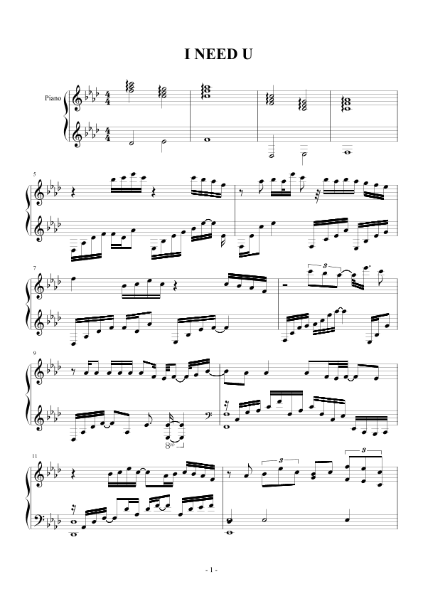 I Need U (arr. BTS)
