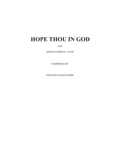 HOPE THOU IN GOD