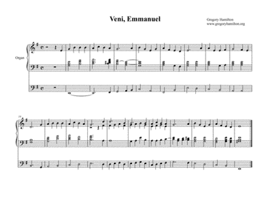 Veni, Emmanuel, O Come, O Come, Emmanuel Alternate Harmonization for Organ (arr. Gregory Hamilton)