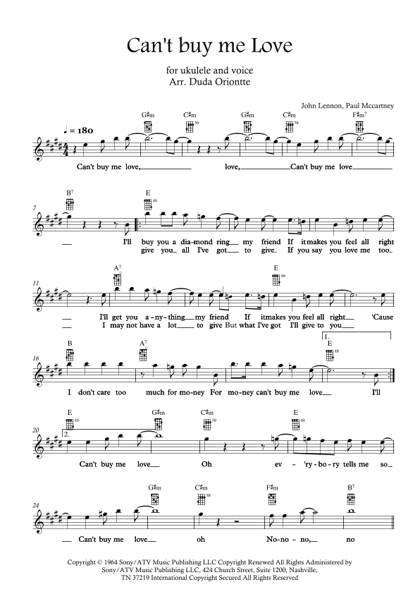 Can't Buy Me Love (arr. Duda Oriontte)
