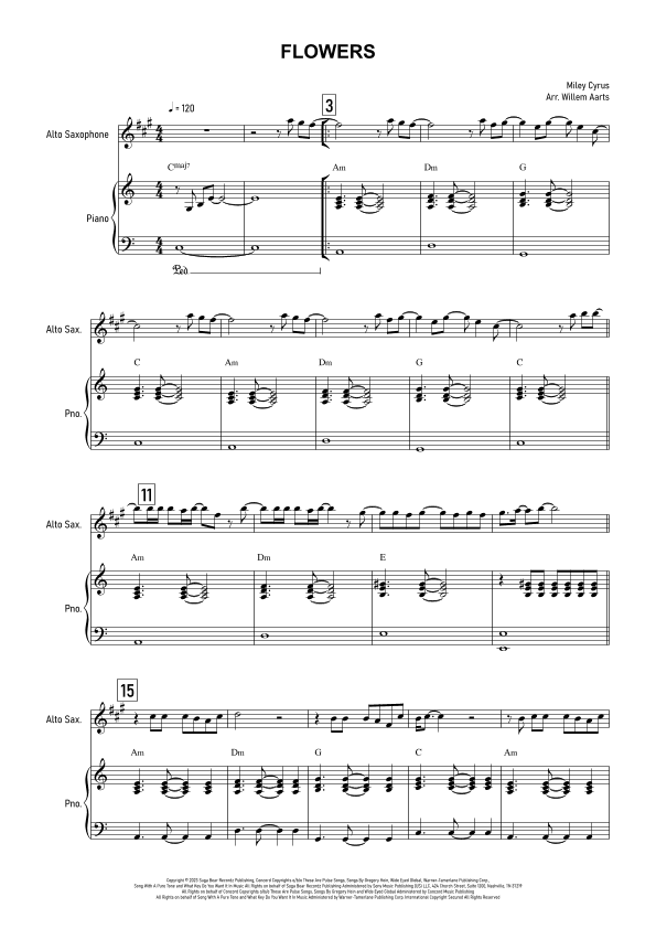 Flowers (arr. Willem Aarts)