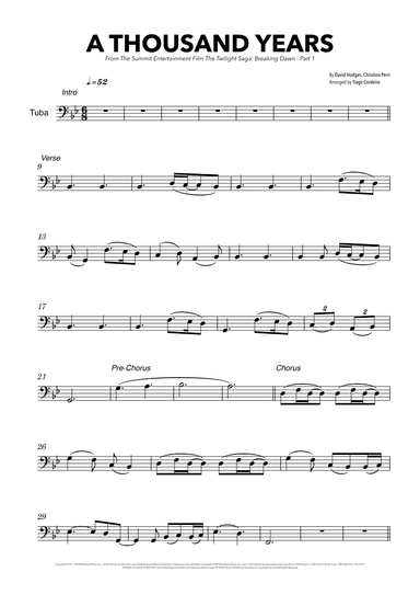 A Thousand Years (arr. Tiago Cordeiro)