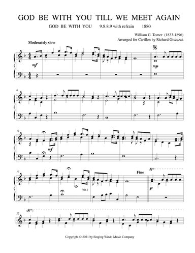 God Be With You Till We Meet Again (GOD BE WITH YOU) (arr. Richard Giszczak)