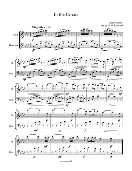 In the Circus (arr. Nick Lacanski)