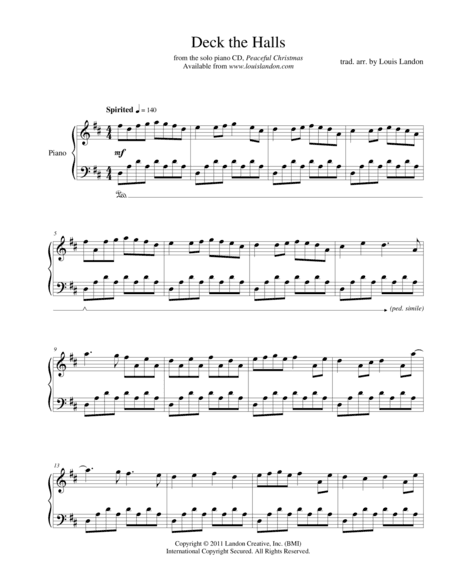 Deck the Halls - Traditional Christmas - Louis Landon (arr. Louis Landon)