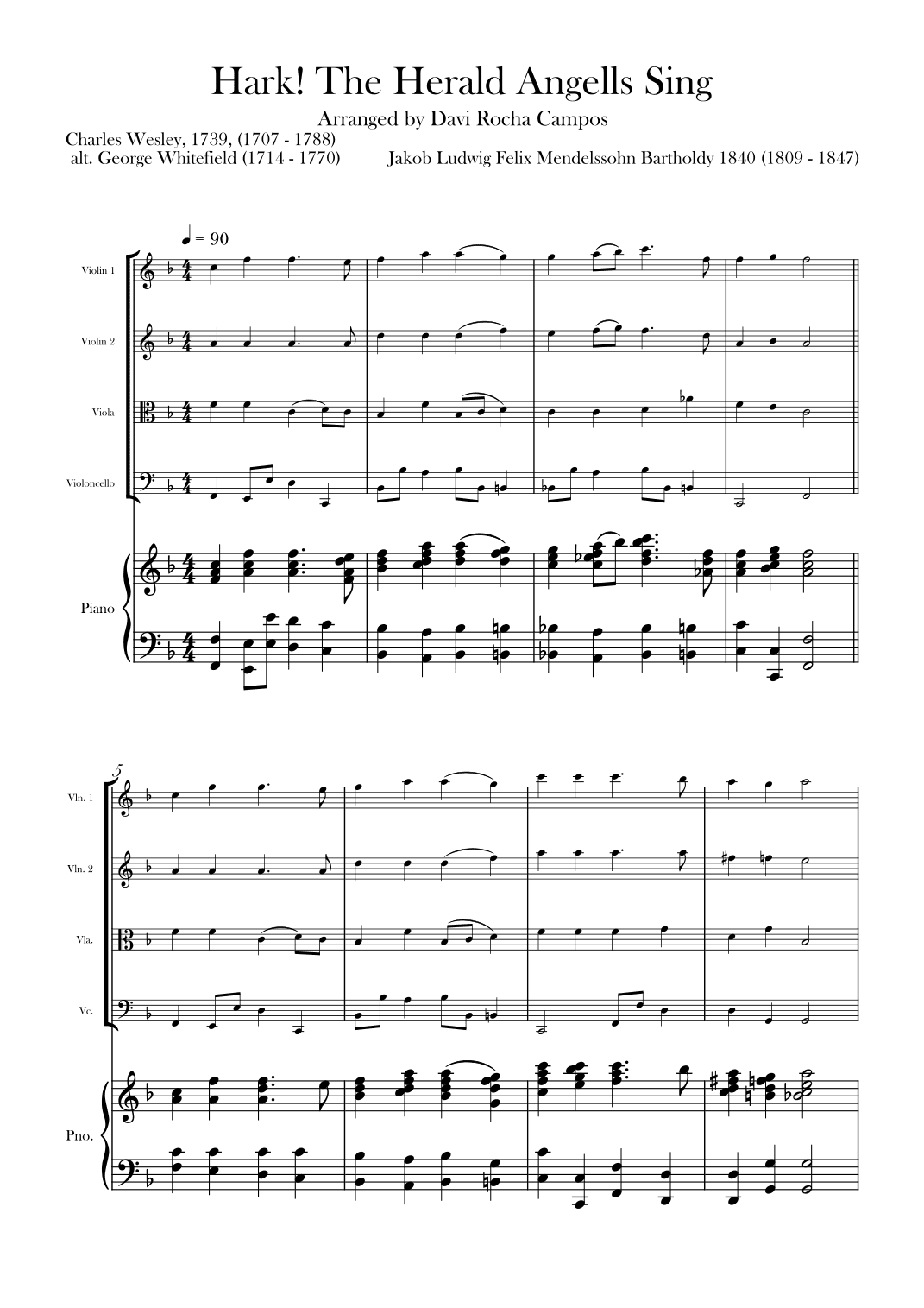 Hark! The Herald Angells Sing (arr. Davi Rocha Campos)