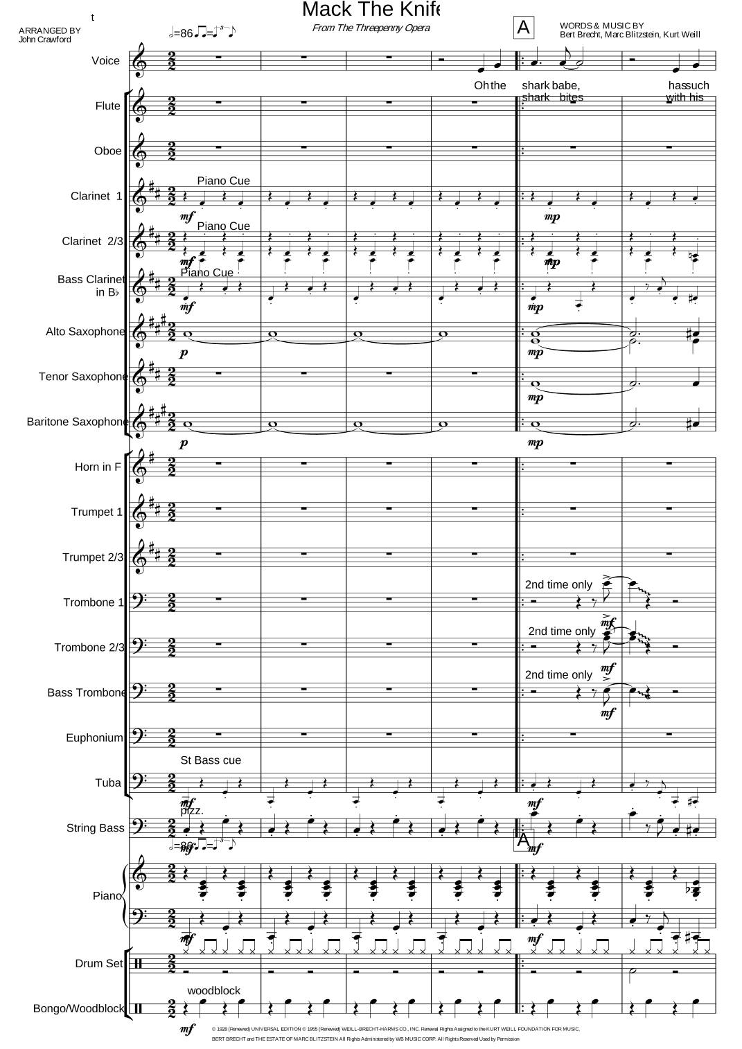 Mack The Knife (arr. John Crawford)