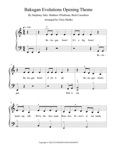 Bakugan Evolutions Opening Theme (arr. Chris Mielke)