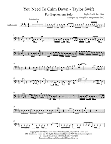 You Need To Calm Down (arr. Memphis Arrangements (BA))