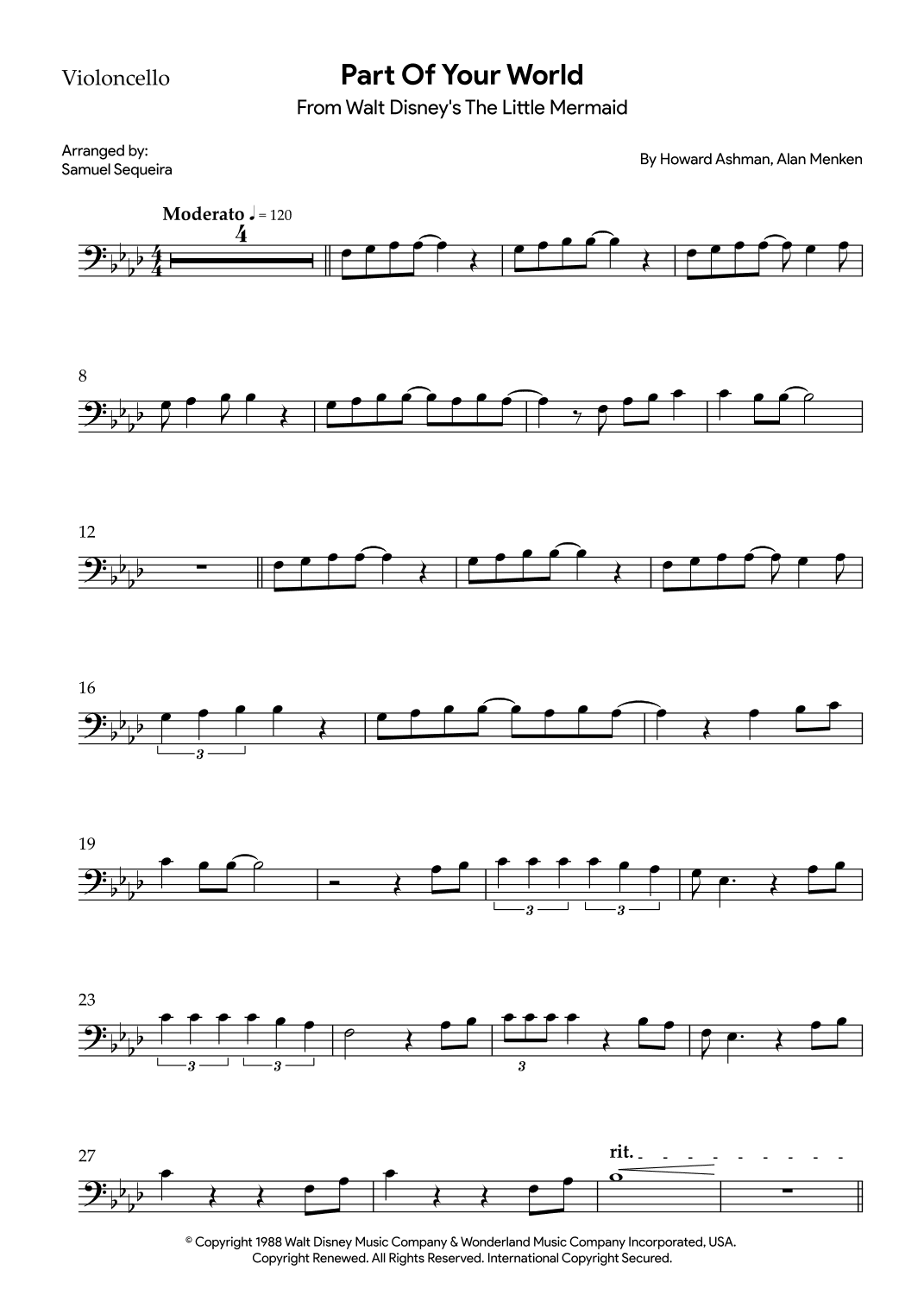 Part Of Your World (reprise) (arr. Samuel Sequeira)