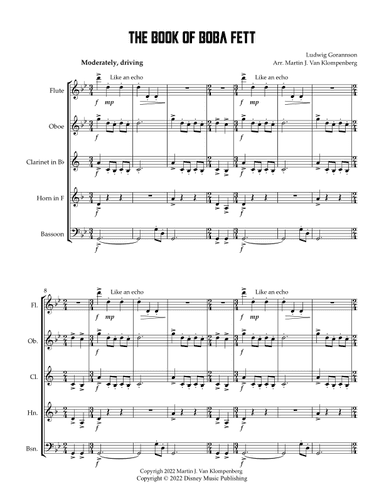 The Book Of Boba Fett Main Title Theme (arr. Martin J. Van Klompenberg)
