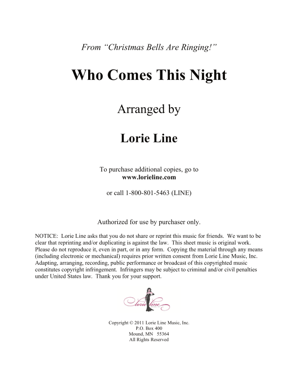 Who Comes This Night (arr. Lorie Line)