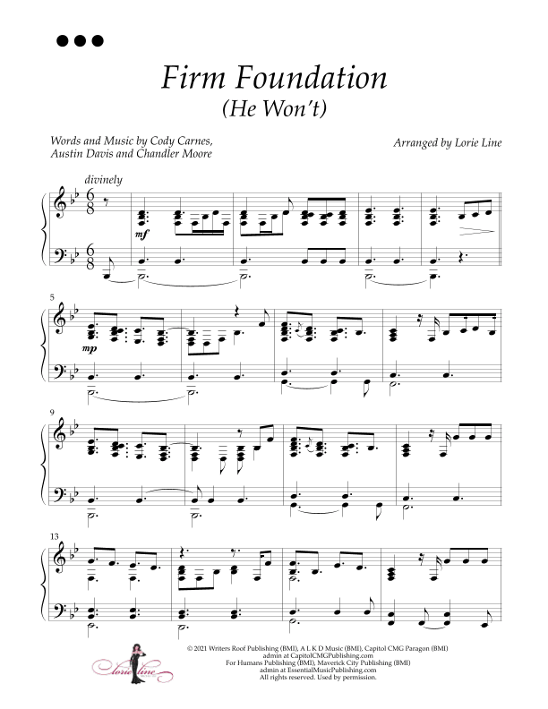 Firm Foundation (he Won't) (arr. Lorie Line)