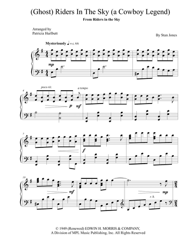 (ghost) Riders In The Sky (a Cowboy Legend) (arr. Patricia Hurlbutt)