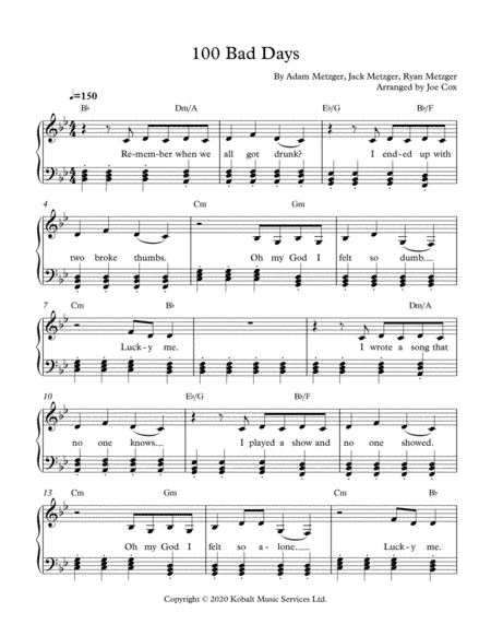 100 Bad Days (arr. Joe Cox)