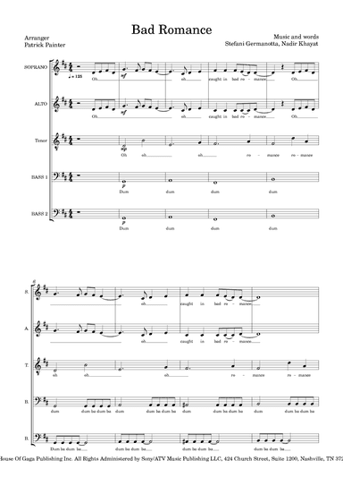 Bad Romance (arr. Patrick Painter)