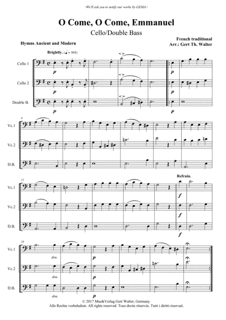 O Come, O Come, Emmanuel (arr. Gert Th. Walter)