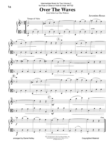 Intermediate Music for Two, Volume 2 - for Flute or Oboe or Violin & Viola (arr. Daniel Kelley)