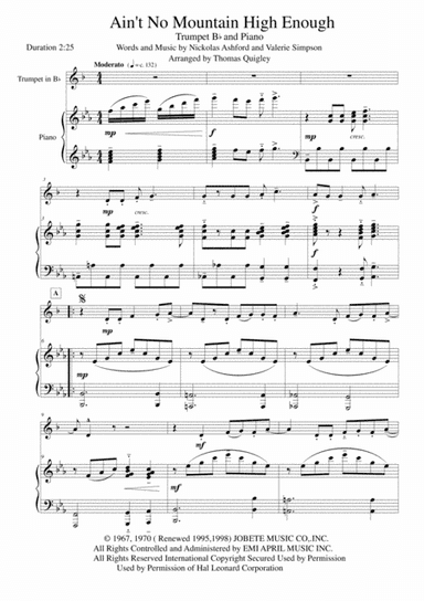 Ain't No Mountain High Enough (arr. Thomas Quigley)