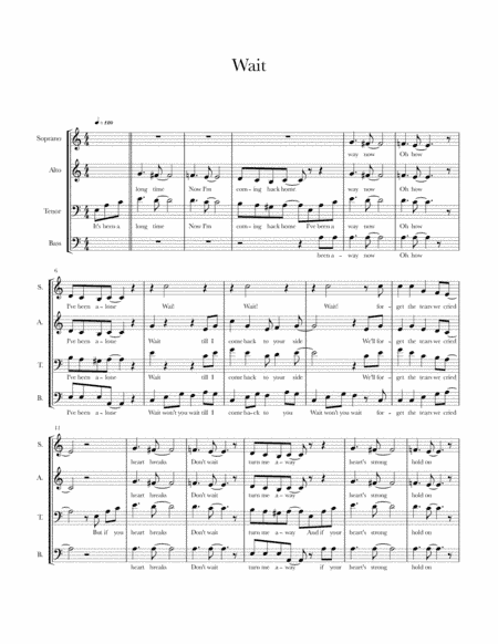 Wait (arr. Kate Swadling)