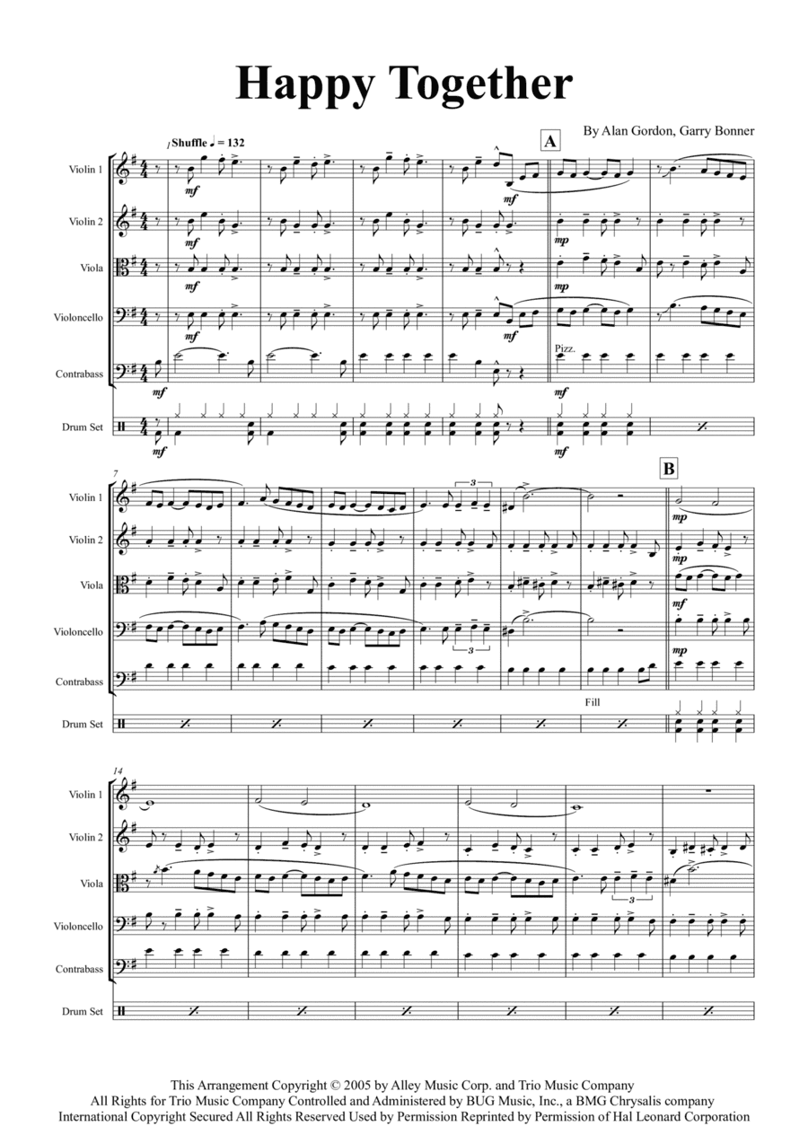 Happy Together (arr. Thomas Graf)
