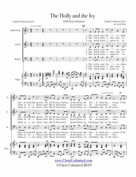 The Holly and the Ivey (arr. ChoirUnlimited)