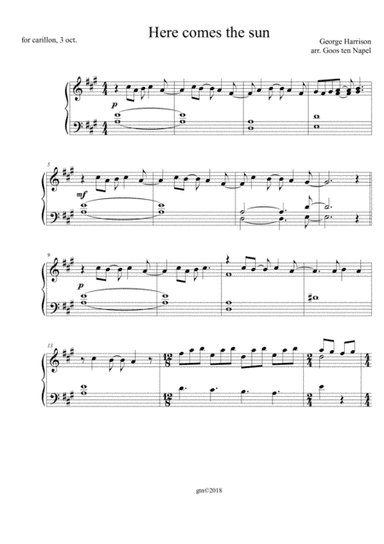 Here Comes The Sun (arr. Goos ten Napel)