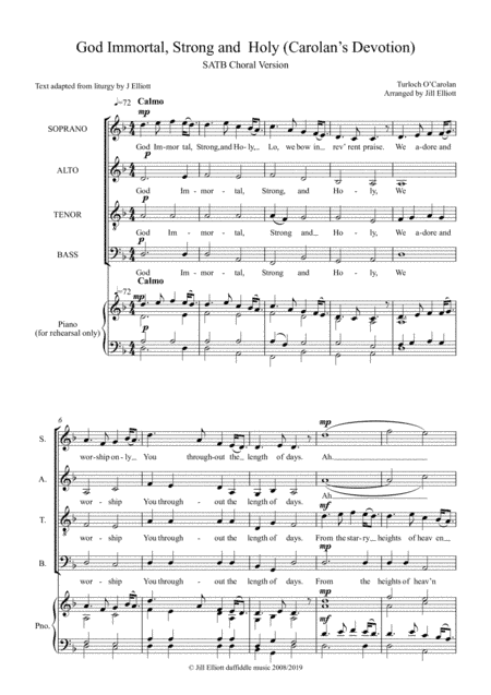 God Immortal, Strong and Holy (arr. Jill Elliott)