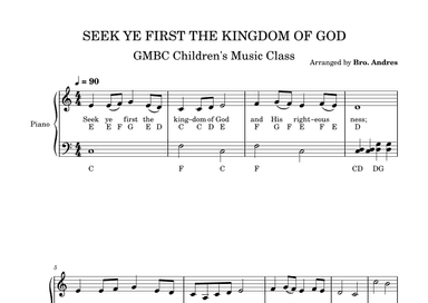 Seek Ye First TheKingdom ofGod (arr. Andres Montecillo Bascar, Jr.)