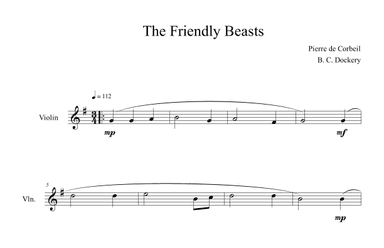 The Friendly Beasts (Violin Solo) (arr. B. C. Dockery)