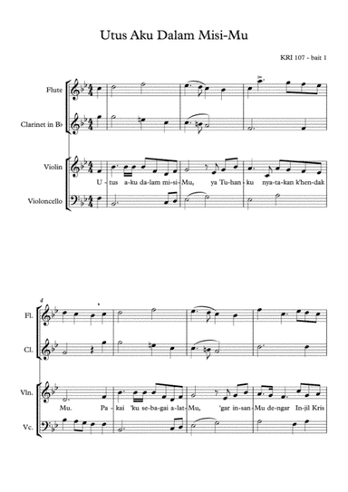 Utus Aku Dalam Misi-Mu (arr. Angie Wiranata)