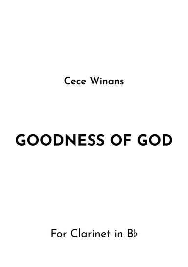 Goodness Of God (arr. Jireh J.)