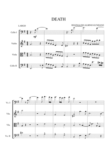 SCORE FOR STRING ORCHESTRA AND CELLO-SOLO