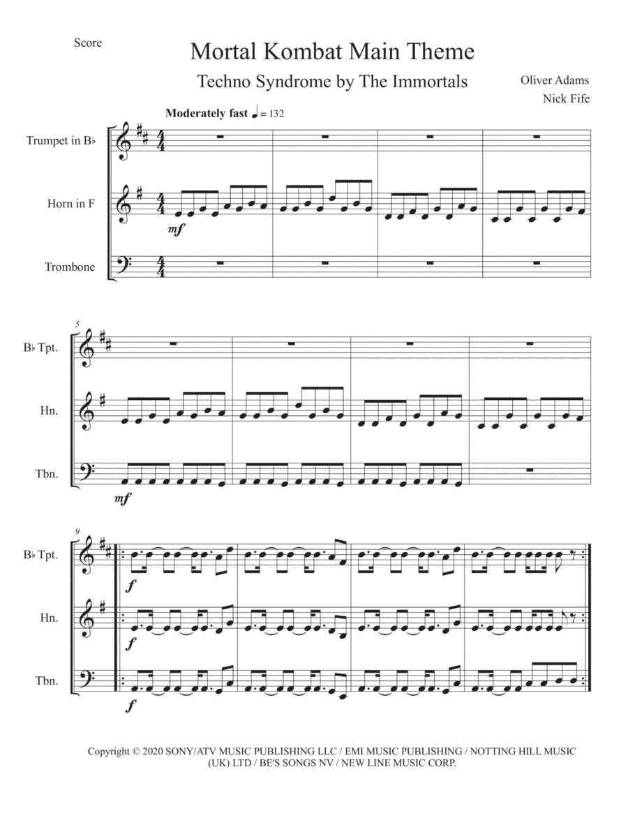 Mortal Kombat (arr. Nick Fife)
