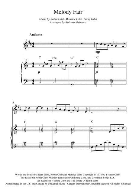 Melody Fair (arr. Kaiserin Rebecca)