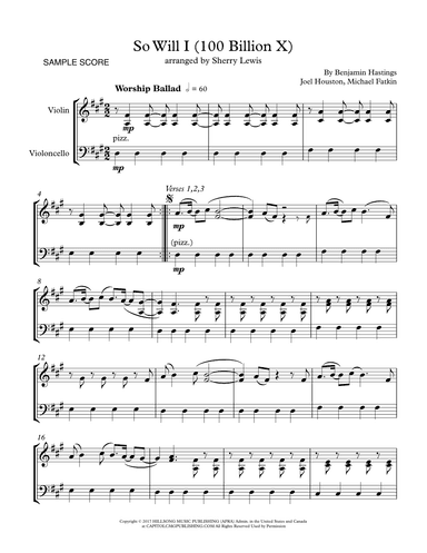 So Will I (100 Billion X) (arr. Sherry Lewis)