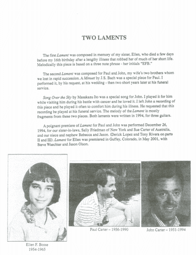 Two Laments