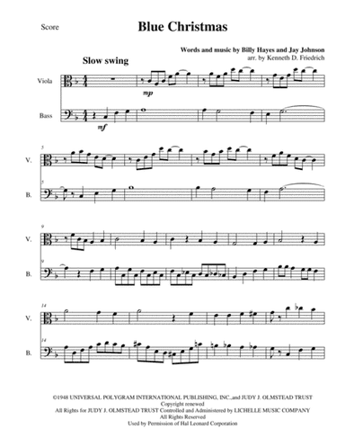 Blue Christmas (arr. Kenneth D. Friedrich)