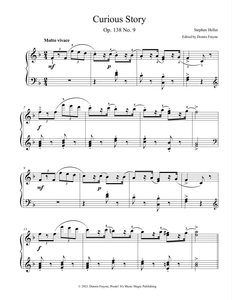 Curious Story (Op. 138 No. 9) (arr. Dennis Frayne)