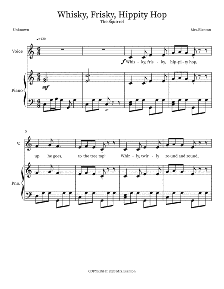 The Squirrel- A Children's Poem set to Music with Accompaniment