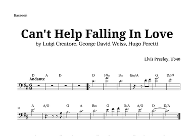Can't Help Falling In Love (arr. Langanho)