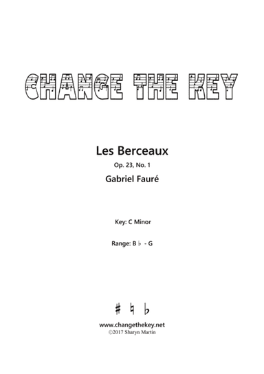 Les Berceaux - C minor (arr. Change the Key)