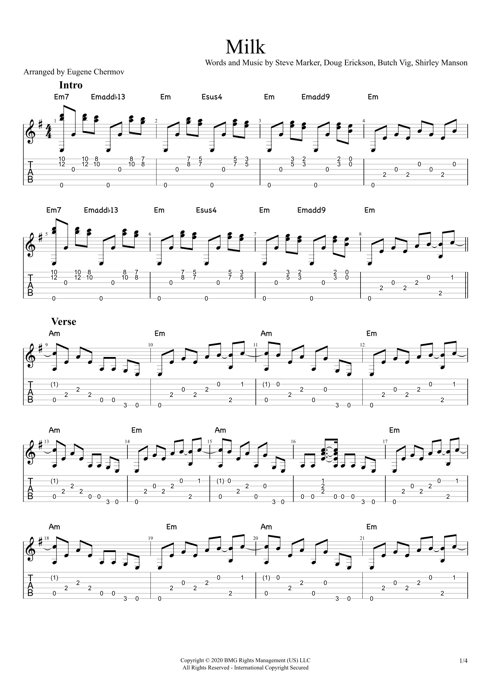 Milk (arr. Eugene Chernov)