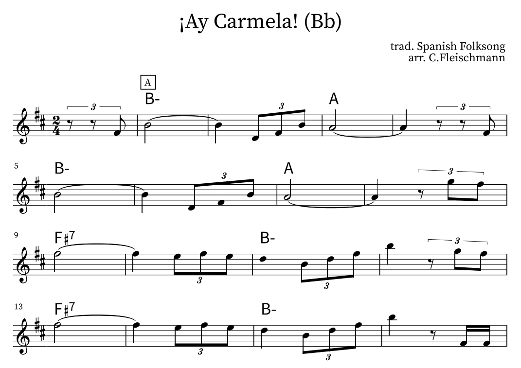 ¡Ay Carmela! (arr. Christoph Fleischmann)