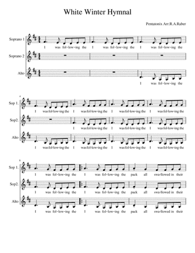 White Winter Hymnal (arr. R.A.Raber)